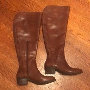 Vince Camuto Over the Knee Wide Calf Leather Boots